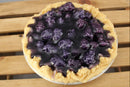 Vela de pastel de vainilla y frambuesa negra - 23 cm